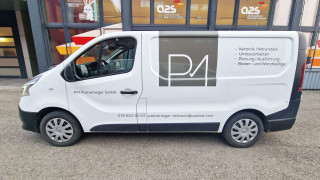 Fahrzeugbeschriftung PM Plattenleger GmbH