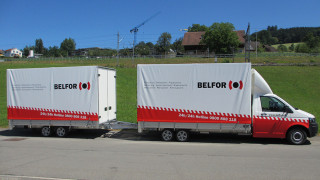 Blachenwagen- und Anhänger-Beschriftung Belfor Suisse AG
