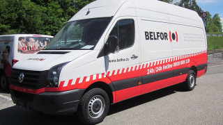 VW Crafter Beschriftung Belfor Suisse AG