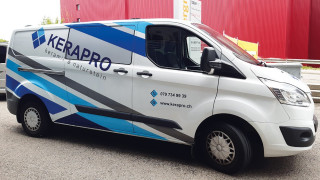 Fahrzeugbeschriftung Ford Transit für Kerapro GmbH