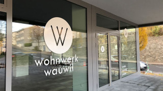 Schaufensterbeschriftung Wohnwerk Wauwil