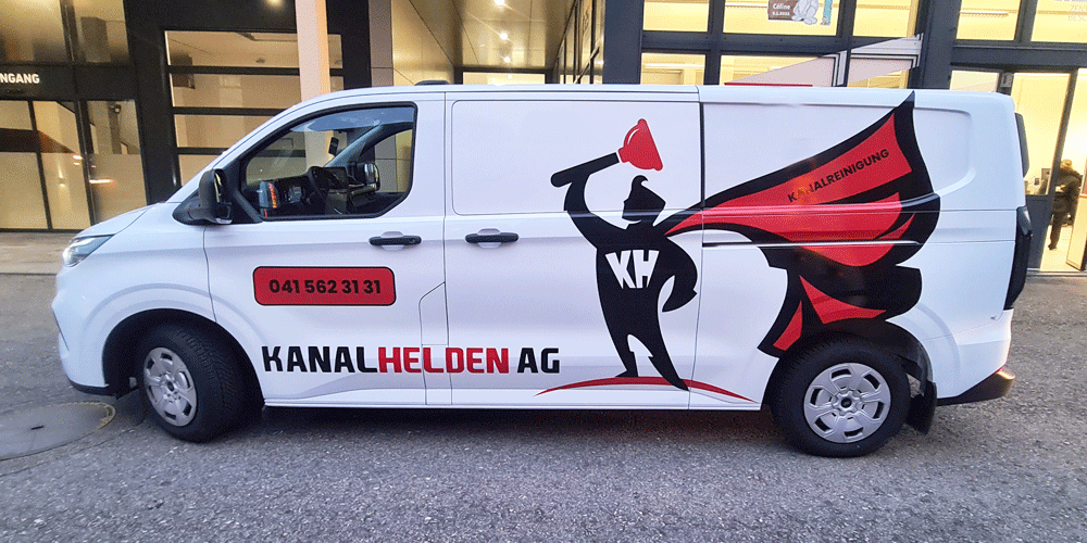 Fahrzeugbeschriftung Kanalhelden AG