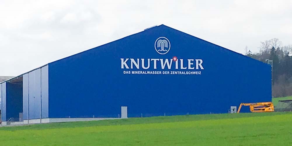 Fassadenbeschriftung Knutwiler Mineralwasser AG